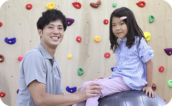 個別または集団で運動療育を⾏います